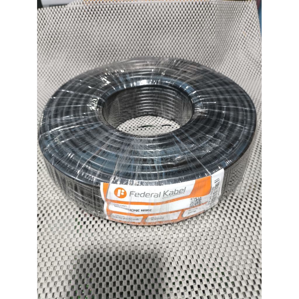 Kabel Mic Federal Original Stereo Microphone 2x20/0.12mm Tembaga Murni 1 Roll 100 Meter Lentur Mudah