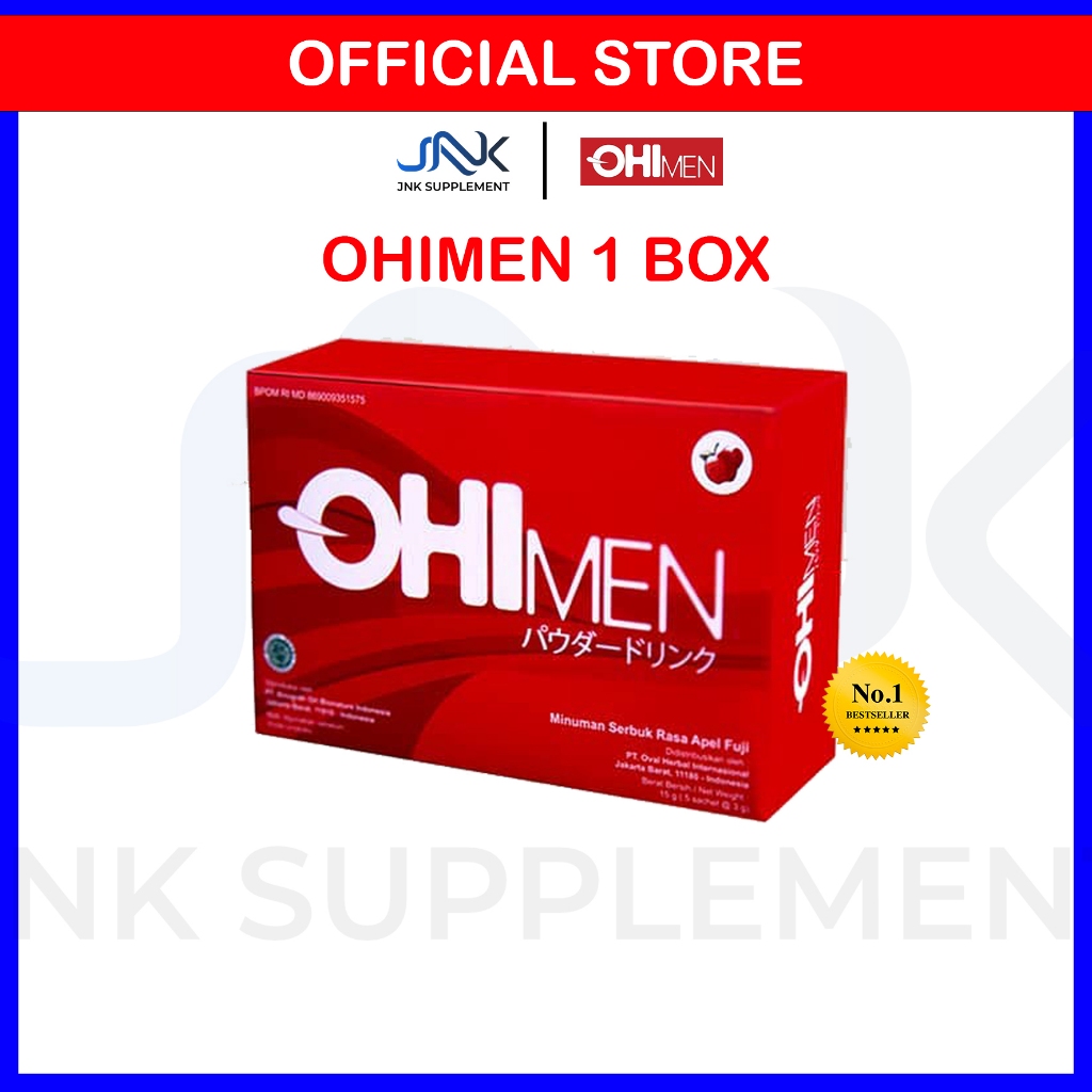 OHImen Suplemen Stamina Pria Herbal Serbuk Rasa Apel Fuji Isi 5 Sachet BPOM Original ohimen