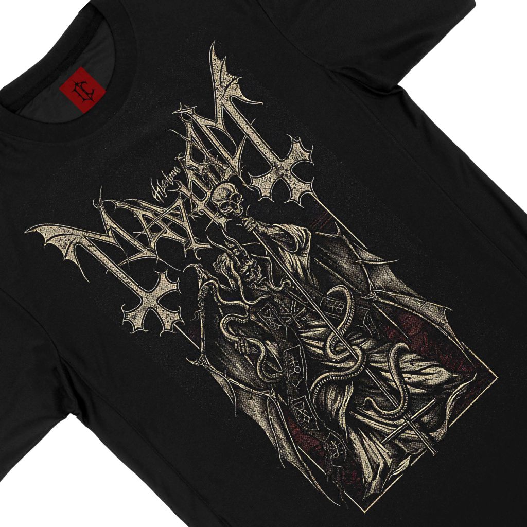 Kaos Mayhem - A Season of Blasphemy Baju Metal Original Distro Kaos Black Metal Baju Distro T-Shirt 