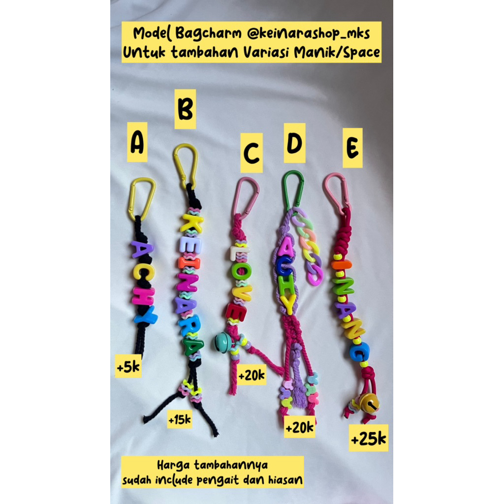 BAG CHARM ALPHABET