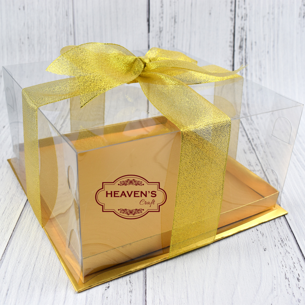 Box kue/tart/mika/pudding 18X18X12 Dengan PITA