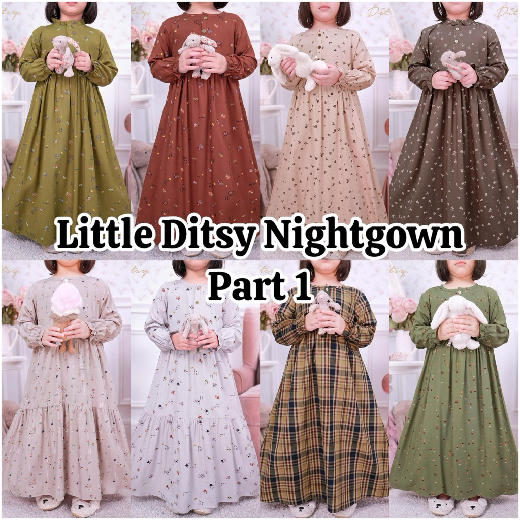 DITSY Little Nightgown Size 1 2 3 4 5 6 7 Gamis Dress Anak Ditsy Little Ditsy by Ditsy Official
