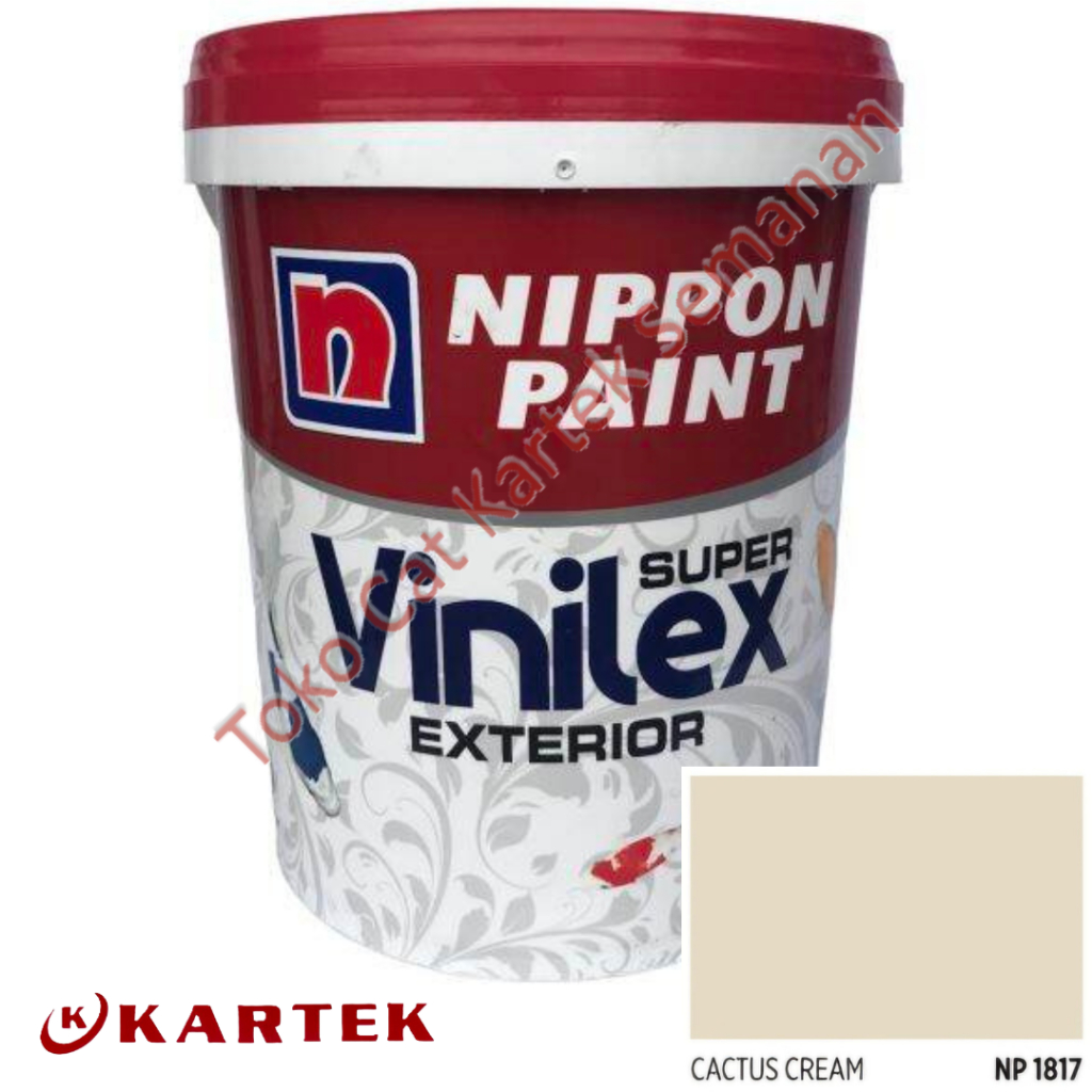 Nippon Paint Vinilex Super Exterior CACTUS CREAM NP 1817 Cat Tembok Luar Ruangan Weathershield 5 KG 