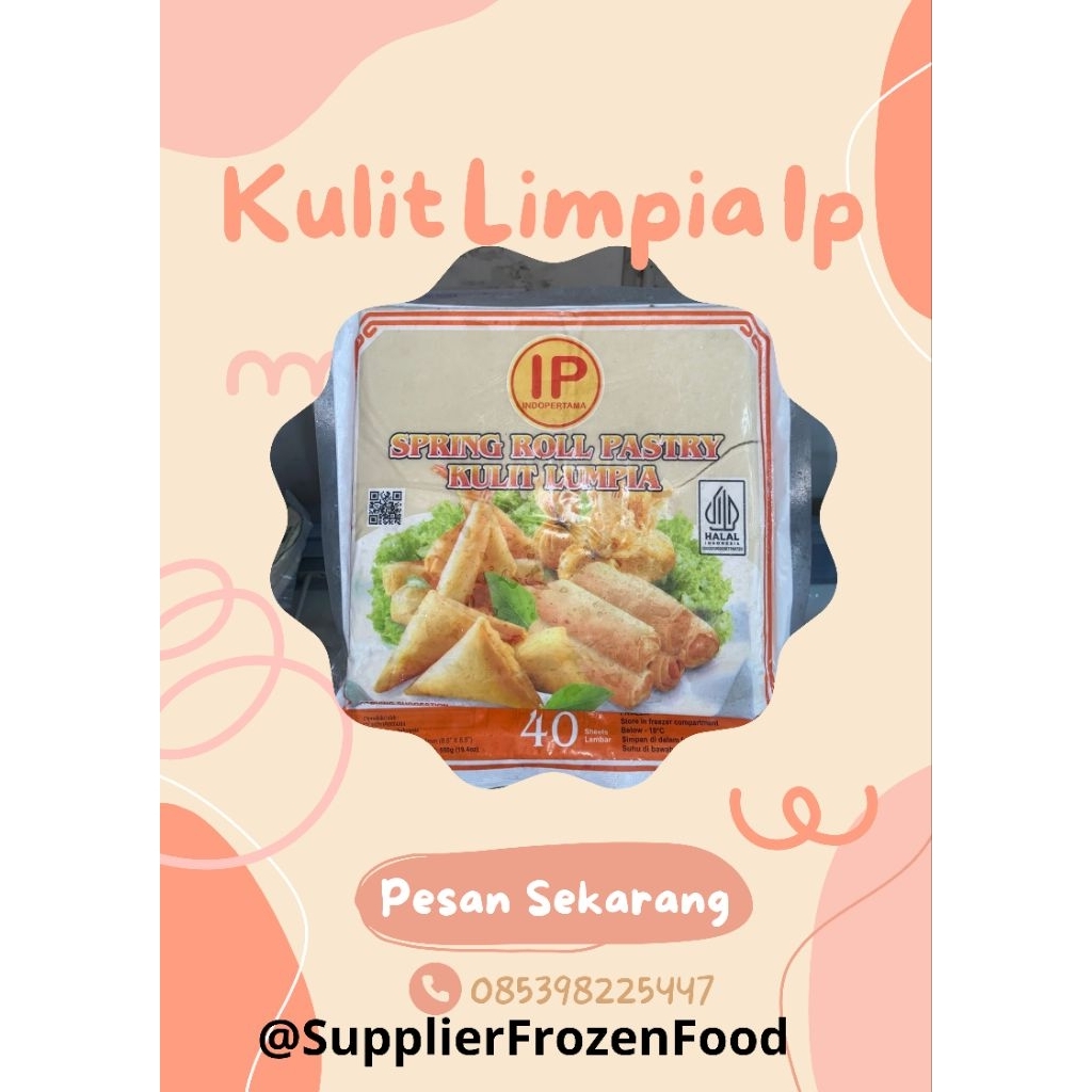 Kulit Lumpia Ip Besar Isi 40 Lembar ukuran 21,5Cm