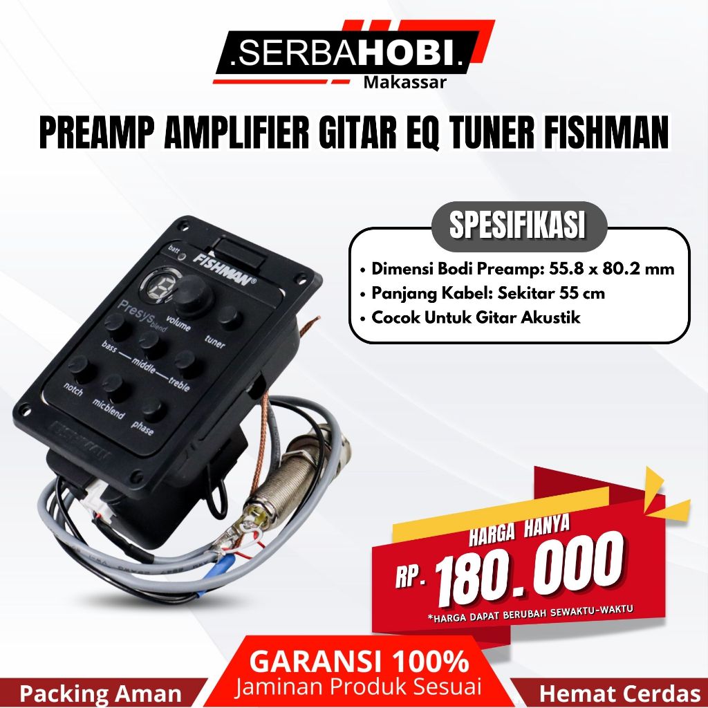 Preamp Gitar Akustik Fishman Preys  Blend Original