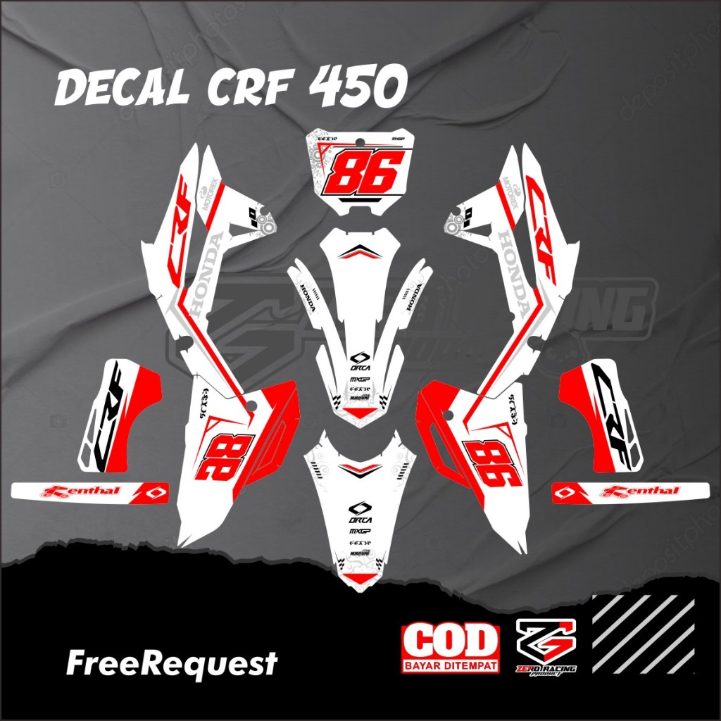 DECAL CRF 450 DECAL CRF 450 FULL BODY BISA REQUEST FULL BODY DECAL CRF 450