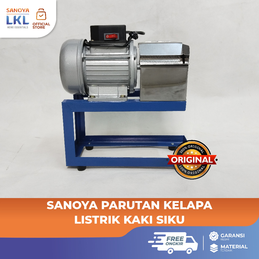 SANOYA Parutan Kelapa Listrik Kaki Siku – Mesin Parut Kelapa & Singkong Halus, Stabil & Praktis