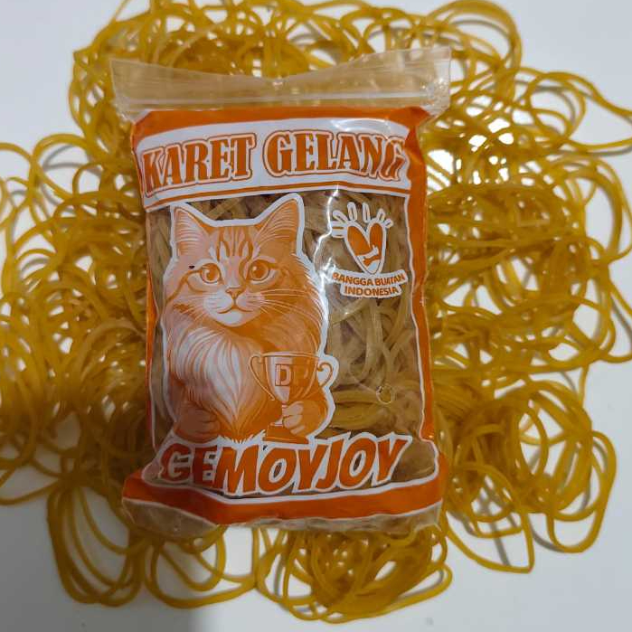 Karet Gelang Kuning Grosir 25 mm Isi 80 Gram Ikat Bungkus Nasi Uduk Sayur Lompat Tali
