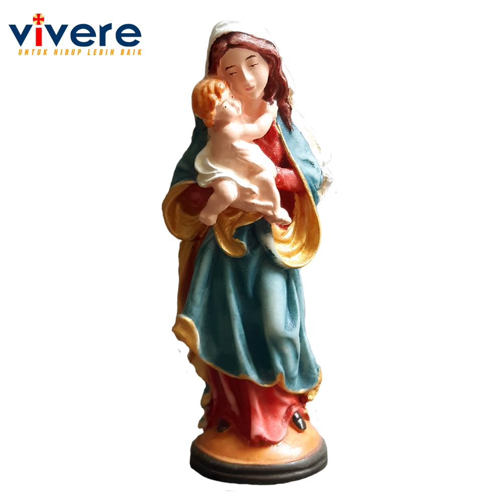 Patung Maria Bunda dan Bayi Yesus 10 cm