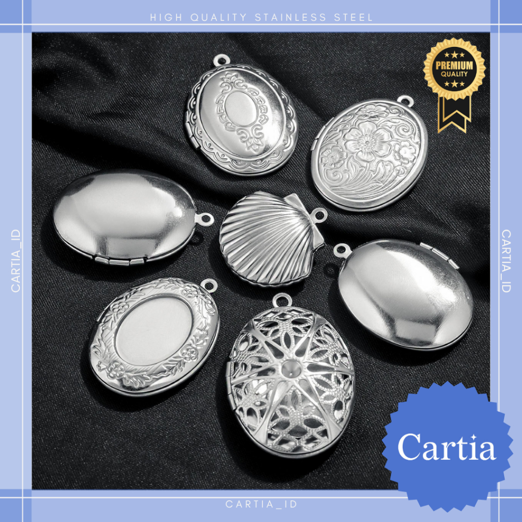 1 PCS LIONTIN LOCKET INSERT PHOTO CHARM FOTO KALUNG STAINLESS STEEL