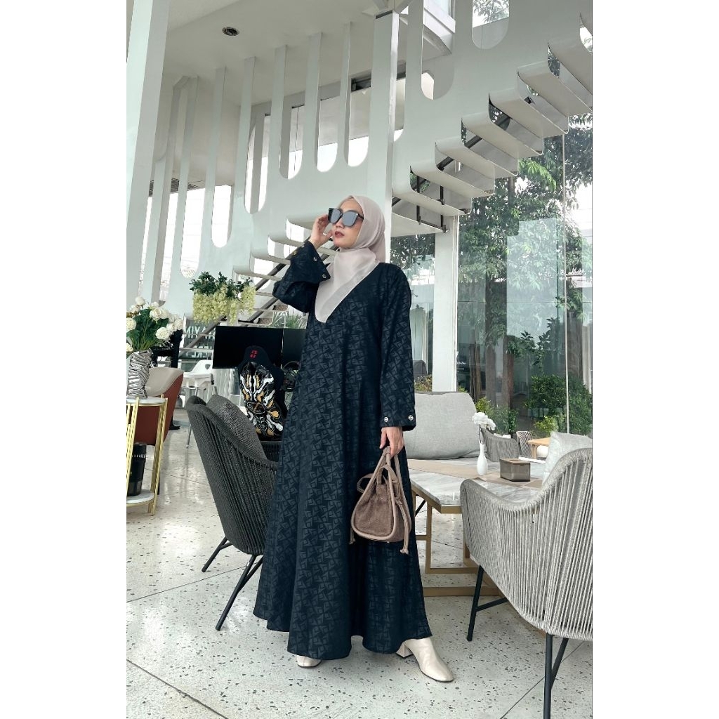 Alamanda abaya by velino collection//gamis simpel namun terlihat modish n elegan