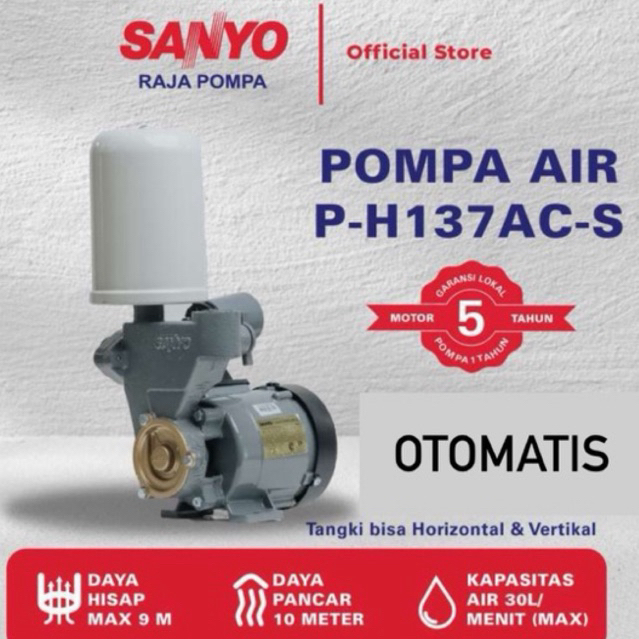 SANYO PH-137AC Pompa Air Otomatis / Mesin Air Otomatis SANYO