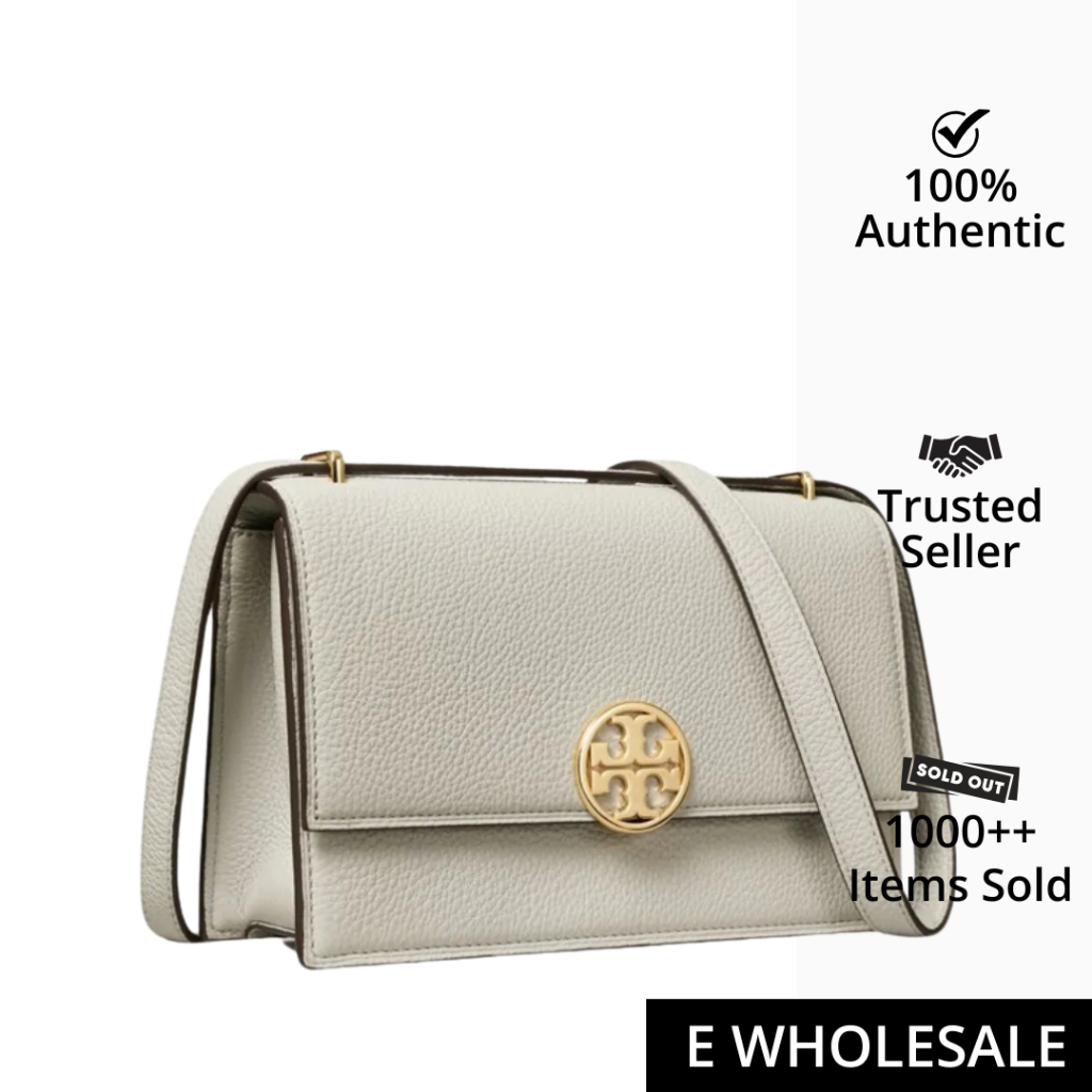 Tory Burch Miller Shoulder Bag Feather Gray