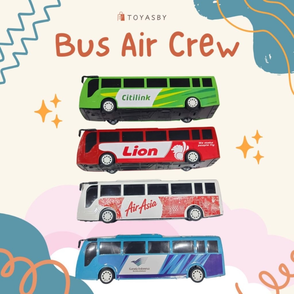 Mainan Mobil Bus Series Air Crew RKC Bus Simulation Mainan Kendaraan
