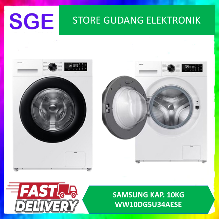 MESIN CUCI SAMSUNG WW10DG5U34AESE MESIN CUCI FRONT LOADING 10 KG ECOBUBBLE