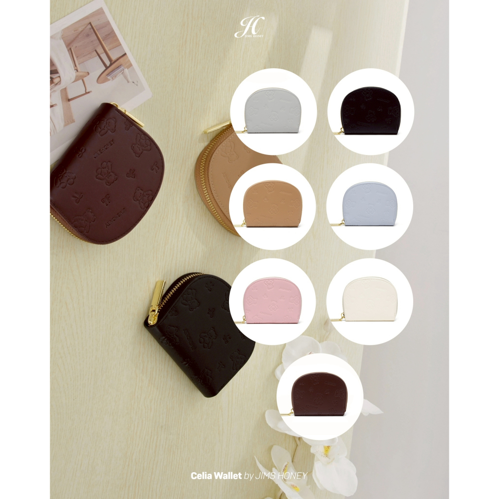 JIMS HONEY CELIA WALLET  Dompet Uang Wanita Kartu Kulit PU dompet  disiplin