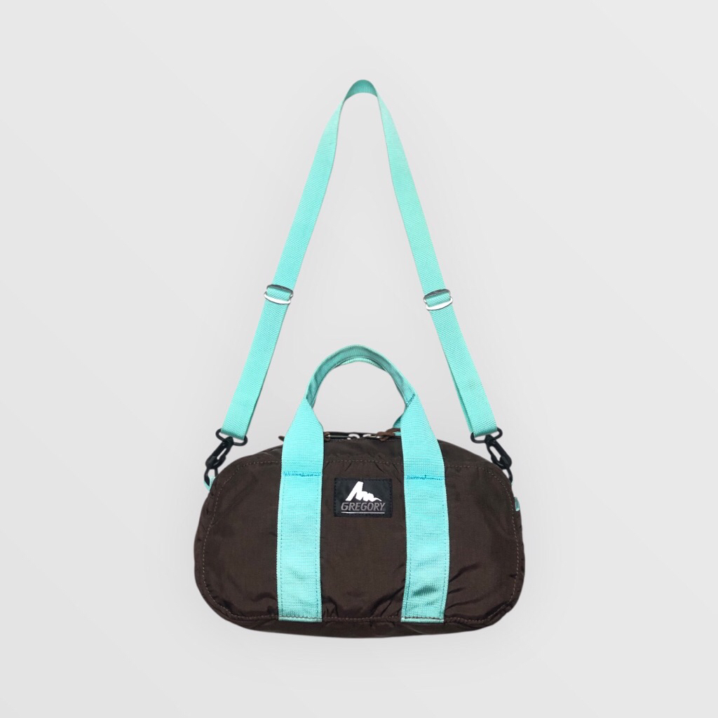 Gregory Vintage Pony Bag Mini Duffel Bag Brown Cyan