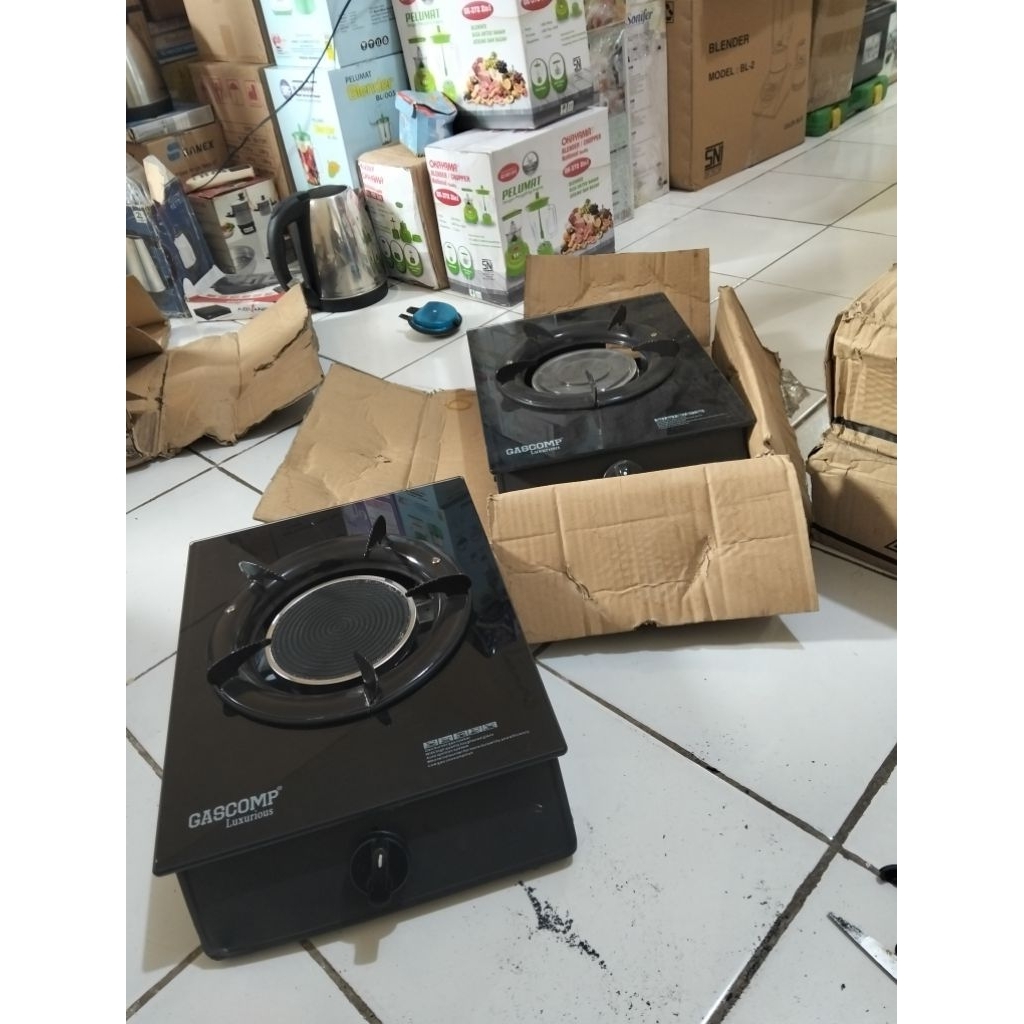 kompor gas 1 tungku kaca gascomp infrared