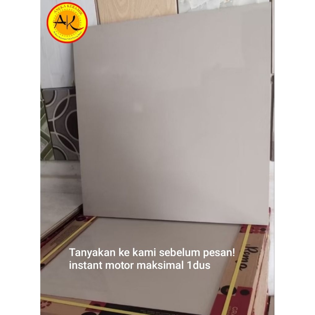 Remo Ivory Granite Granit Meja Dapur Lantai Ruangan Kilap Glossy Cream Polos 60x60