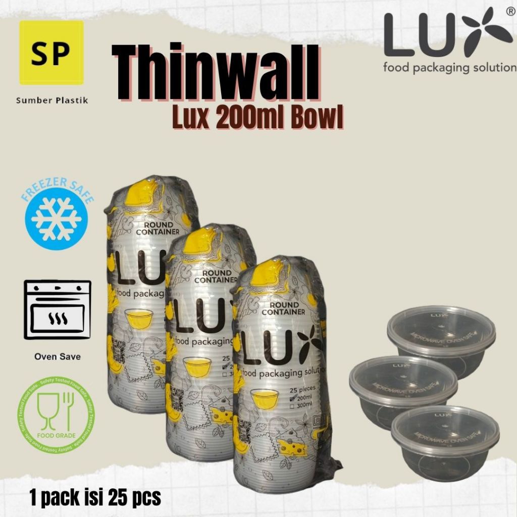 Thinwall Lux Bulat / Bowl Ukuran 200ml