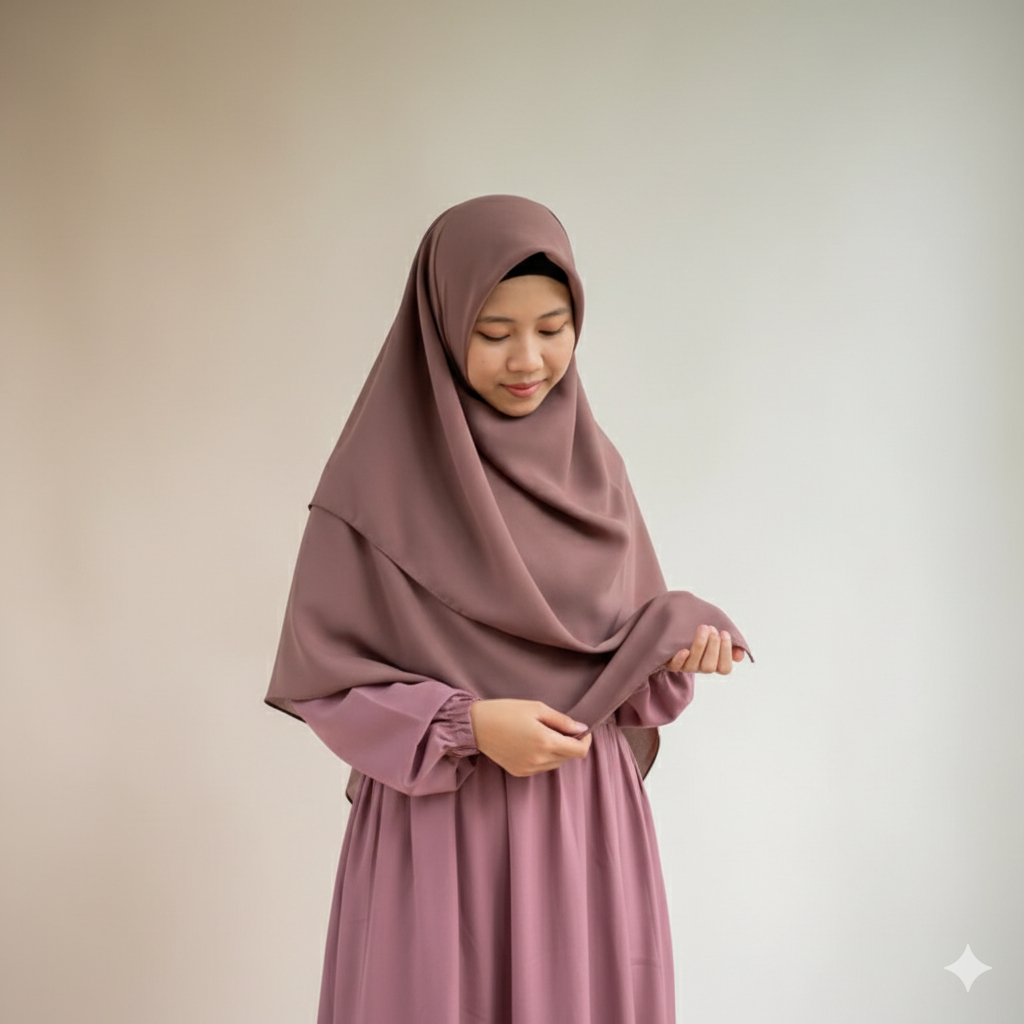 jilbab segiempat wolfis premium syar'i (120x120) / hijab segiempat wolfis premium syari (120x120)