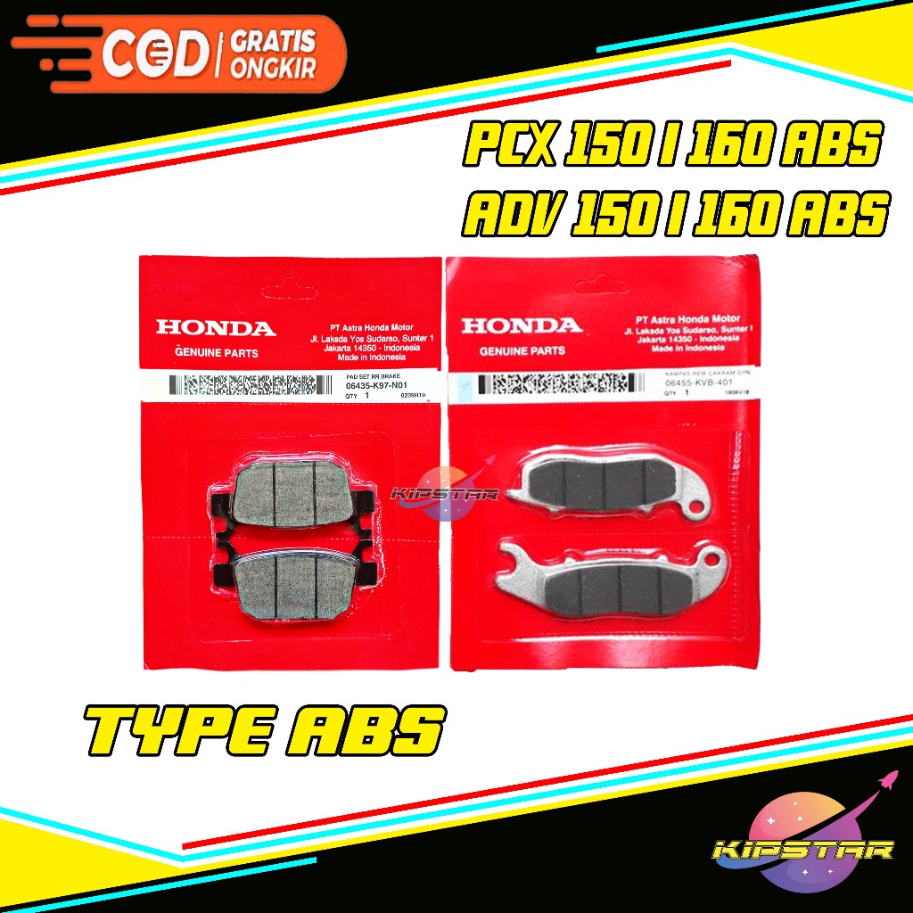 KAMPAS REM PCX 150 ABS PCX 160 ABS ADV 150 160 ABS / KAMPAS REM SET DEPAN BELAKANG PCX 160 ABS PCX 1