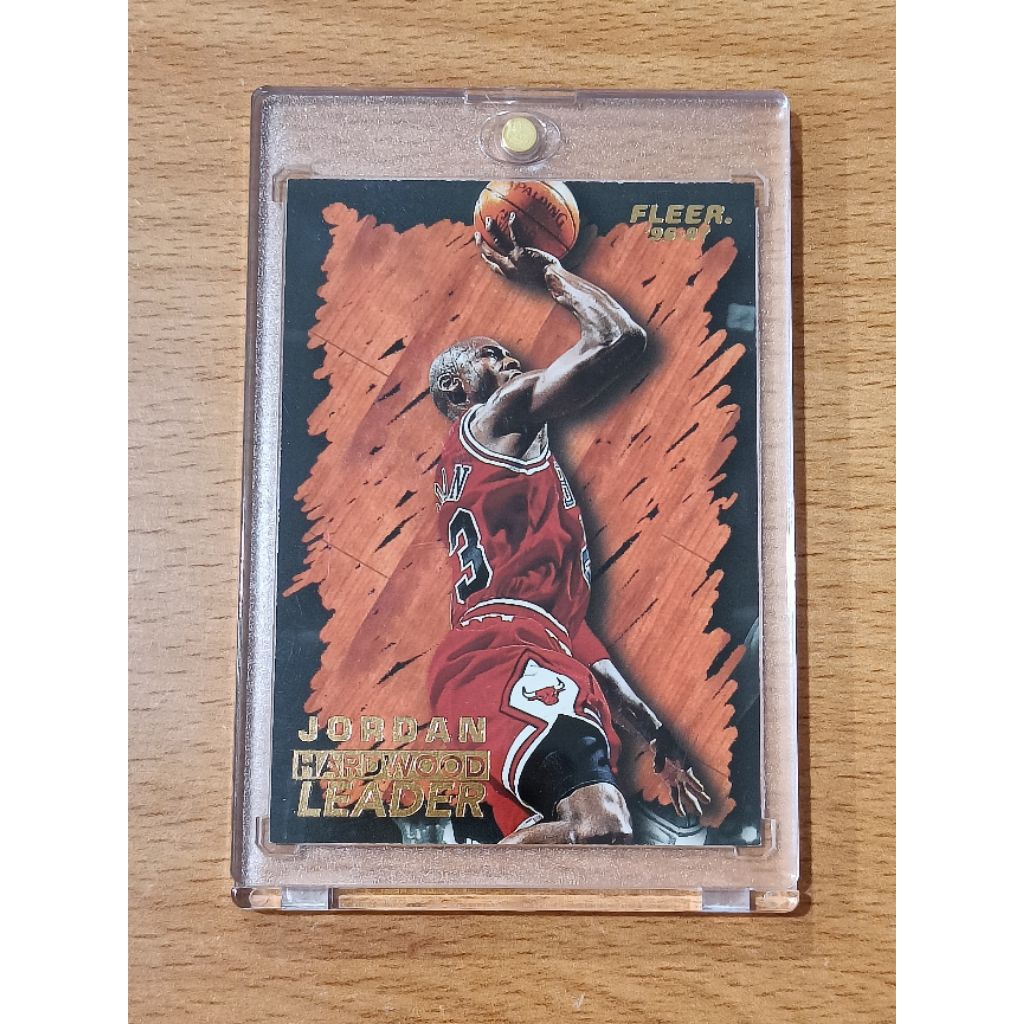 kartu basket michael jordan fleer hardwood leader 1996