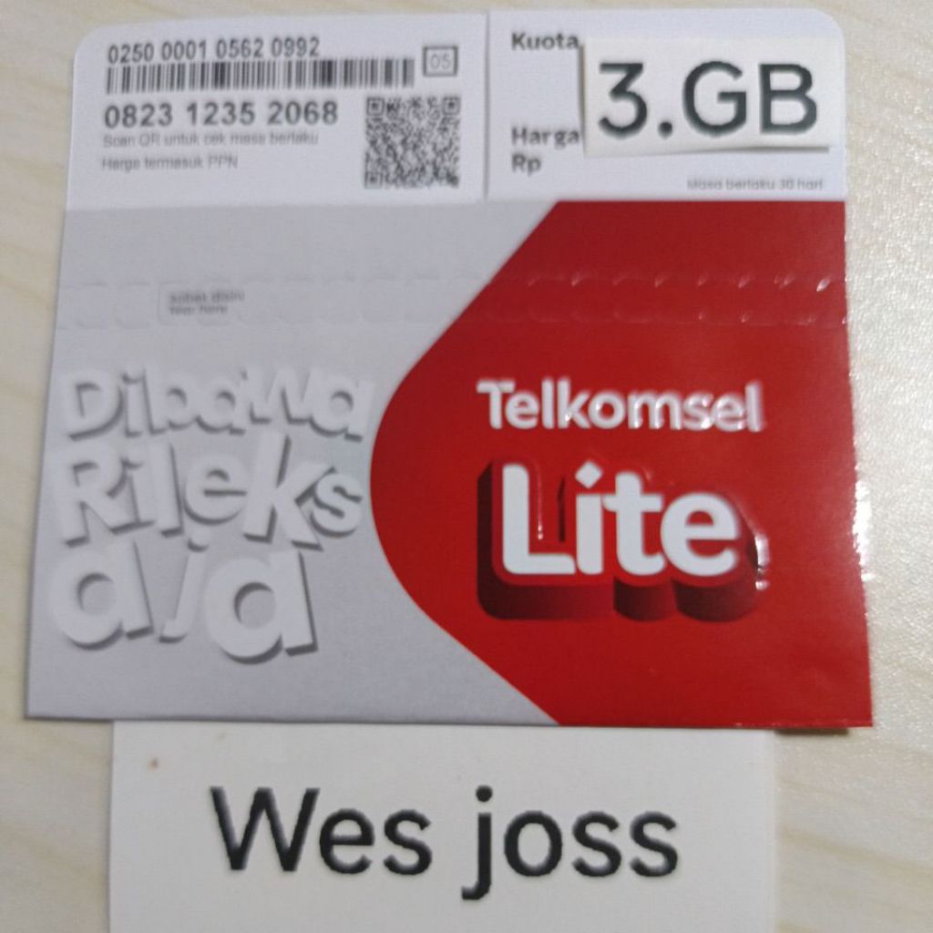 kartu perdana telkomsel lite 3gb nasional