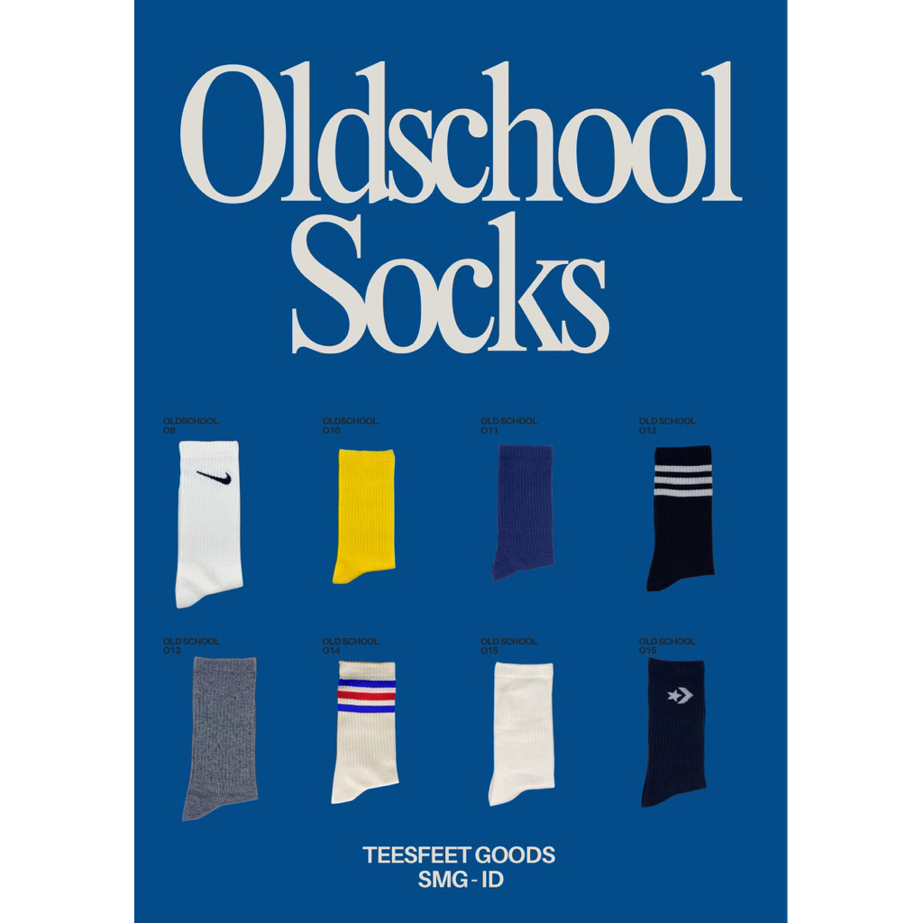 KAOS KAKI OLD SCHOOL - KAOS KAKI STRIP - KAOS KAKI POLOS - KAOS KAKI BASIC