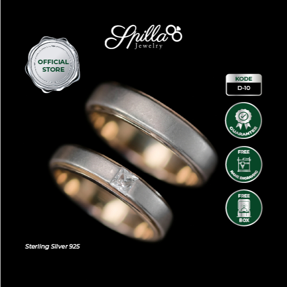 Spilla Jewelry  D-10(C) Cincin Couple Perak (Silver 925)