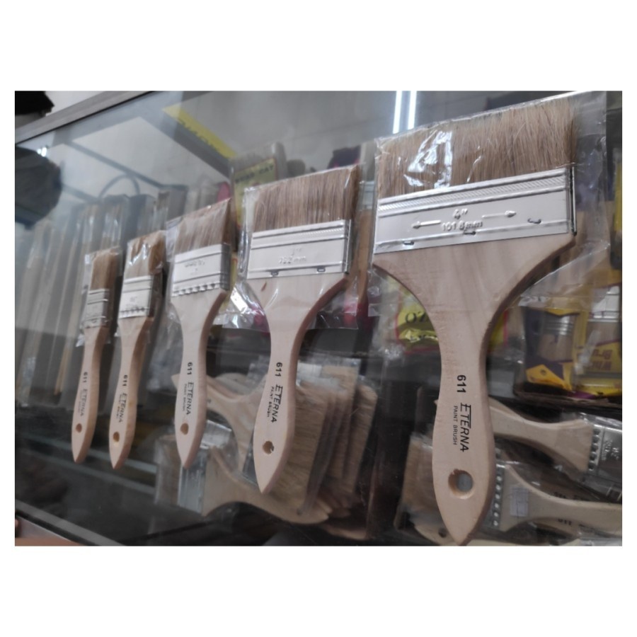 Kuas Eterna 611 Tersedia Varian Ukuran / Kuas Cat Merk Eterna Kode 611 / Kuas Cat Tembok Kayu Besi A