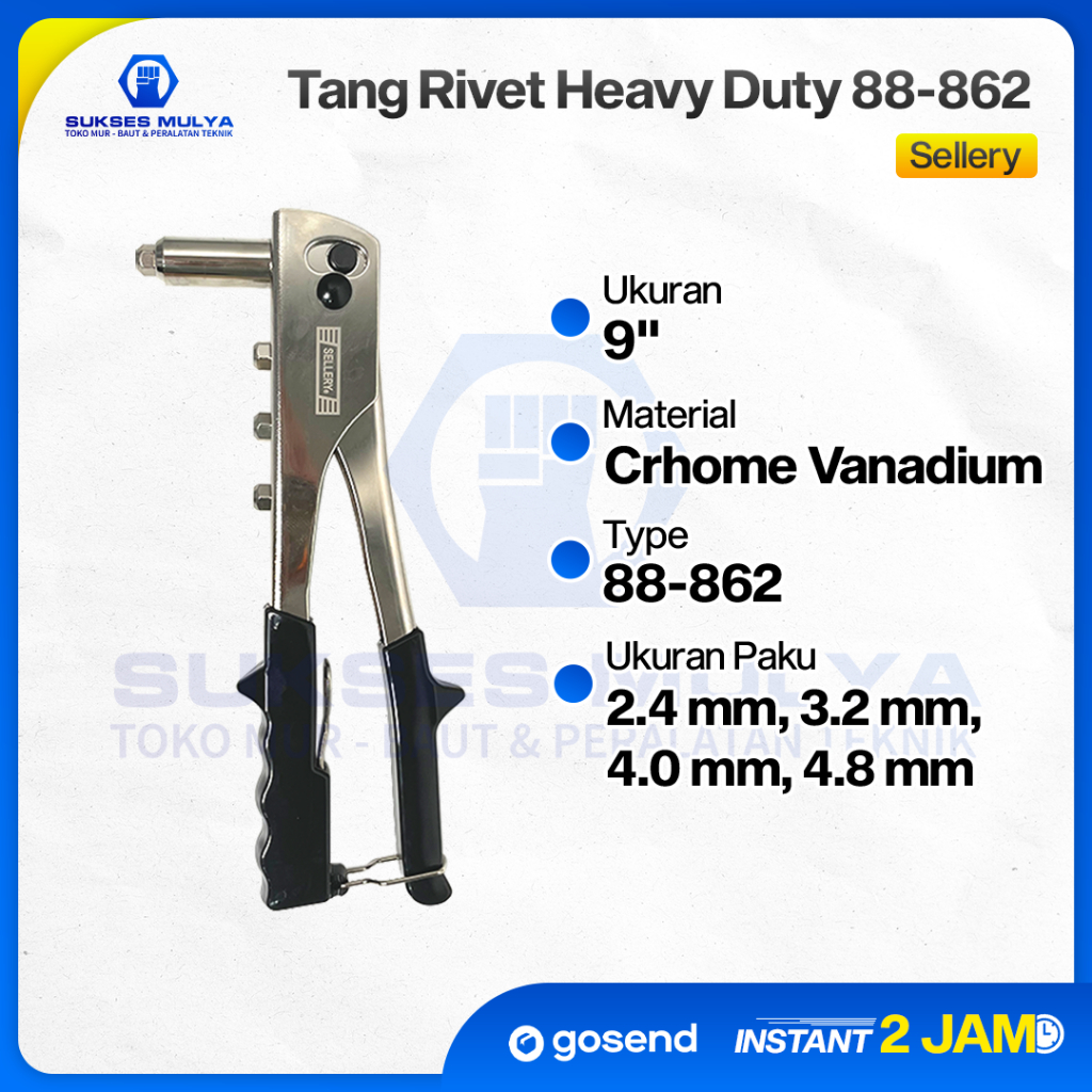 SELLERY Tang Rivet / Tang Ripet Rifet Hand Riveter Sellery