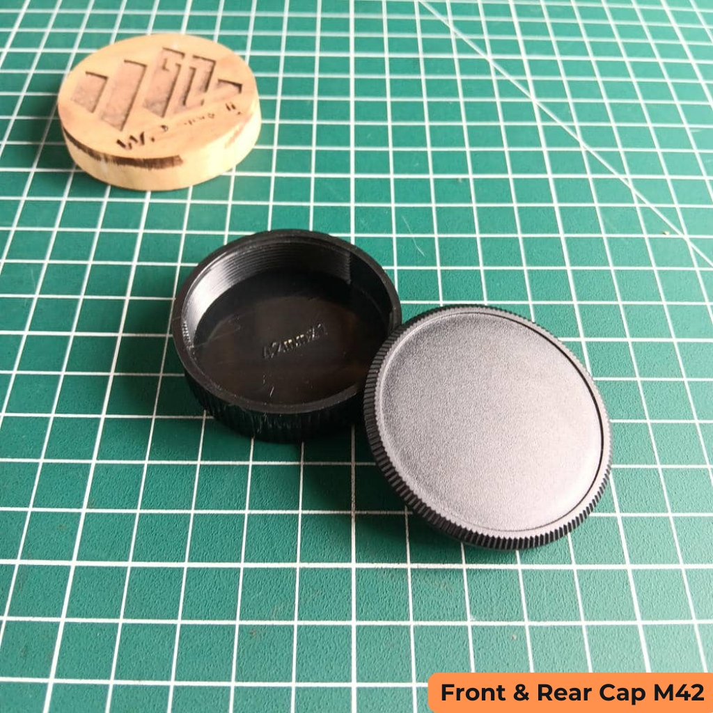 Rear & Front Body Lens Cap Cover M42 Mount Ulir Tutup Lensa Belakang dan Tutup Body Kamera Lensa Hel