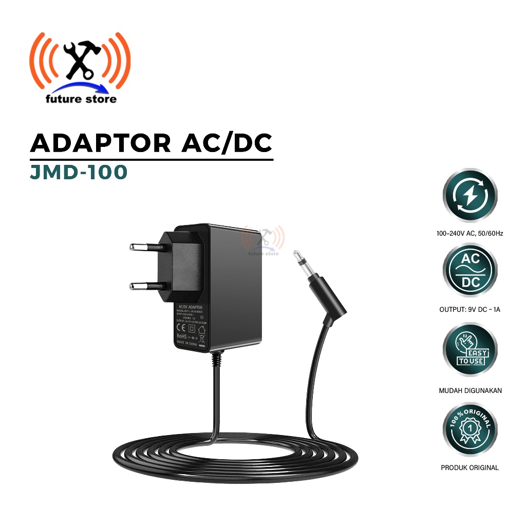 AC - DC Adaptor Adapter Colokan listrik Gerinda Mini Bor mini 9v 1A