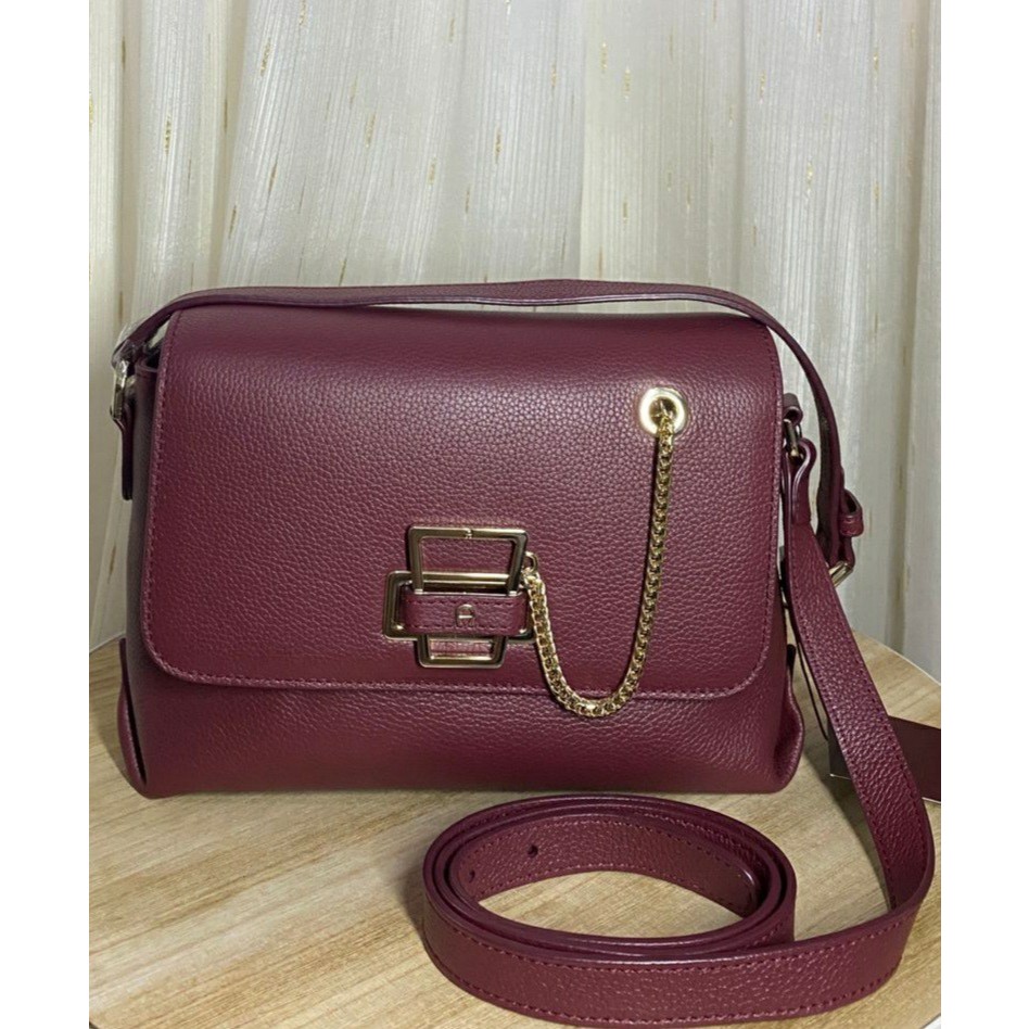 Tas Wanita Aig.ner Isabella crossbody bag S marron
