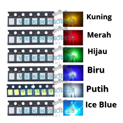 5 Biji Lampu LED SMD Type 3528 Modif  LCD / RPM Speedometer