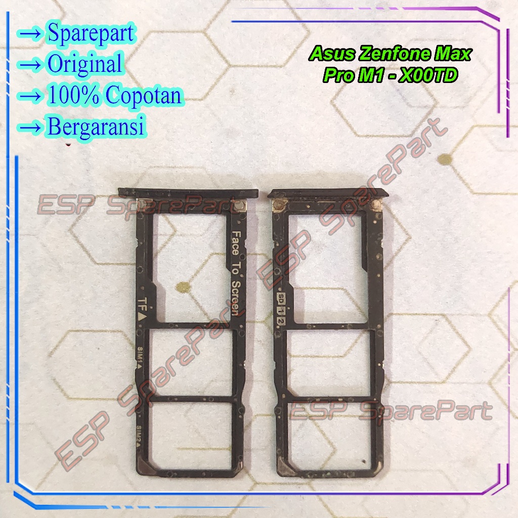 Simtray Asus Zenfone Max Pro M1 - X00TD Dudukan Tempat Slot Simcard Copotan