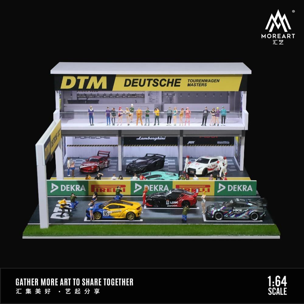 1:64 Scale Diorama Collection with LED Lighting - Includes Factory Building, DTM Light Version Track