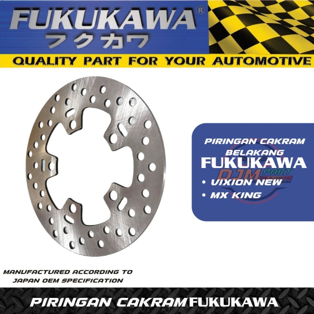 Piringan Cakram Belakang Vixion New Jupiter Mx King 3.5mm Original Fukukawa