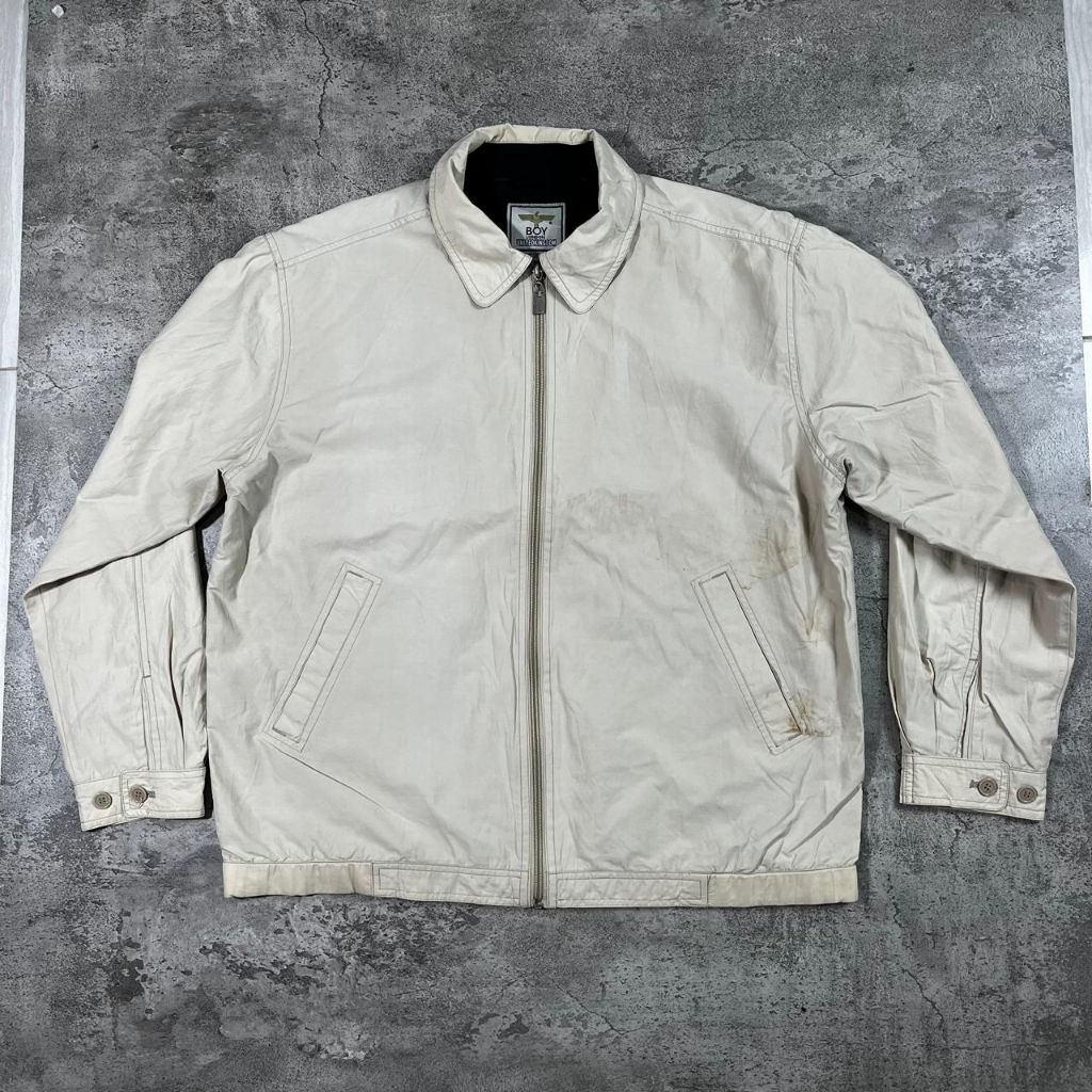 jaket windbreaker bL united kingdom cream used original