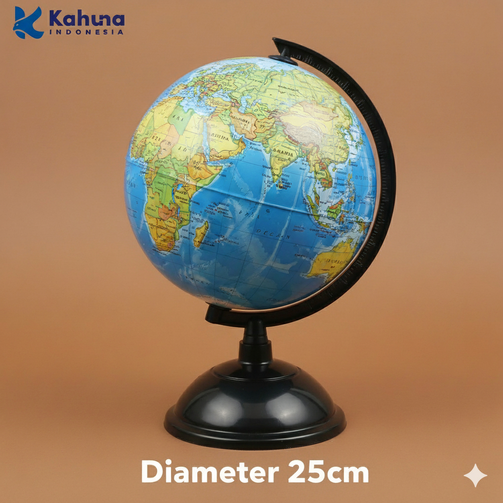 GLOBE BOLA DUNIA BESAR DIAMETER 25CM ATLAS DUNIA/  GLOBE 25CM BAO JIA DE  [2000607]