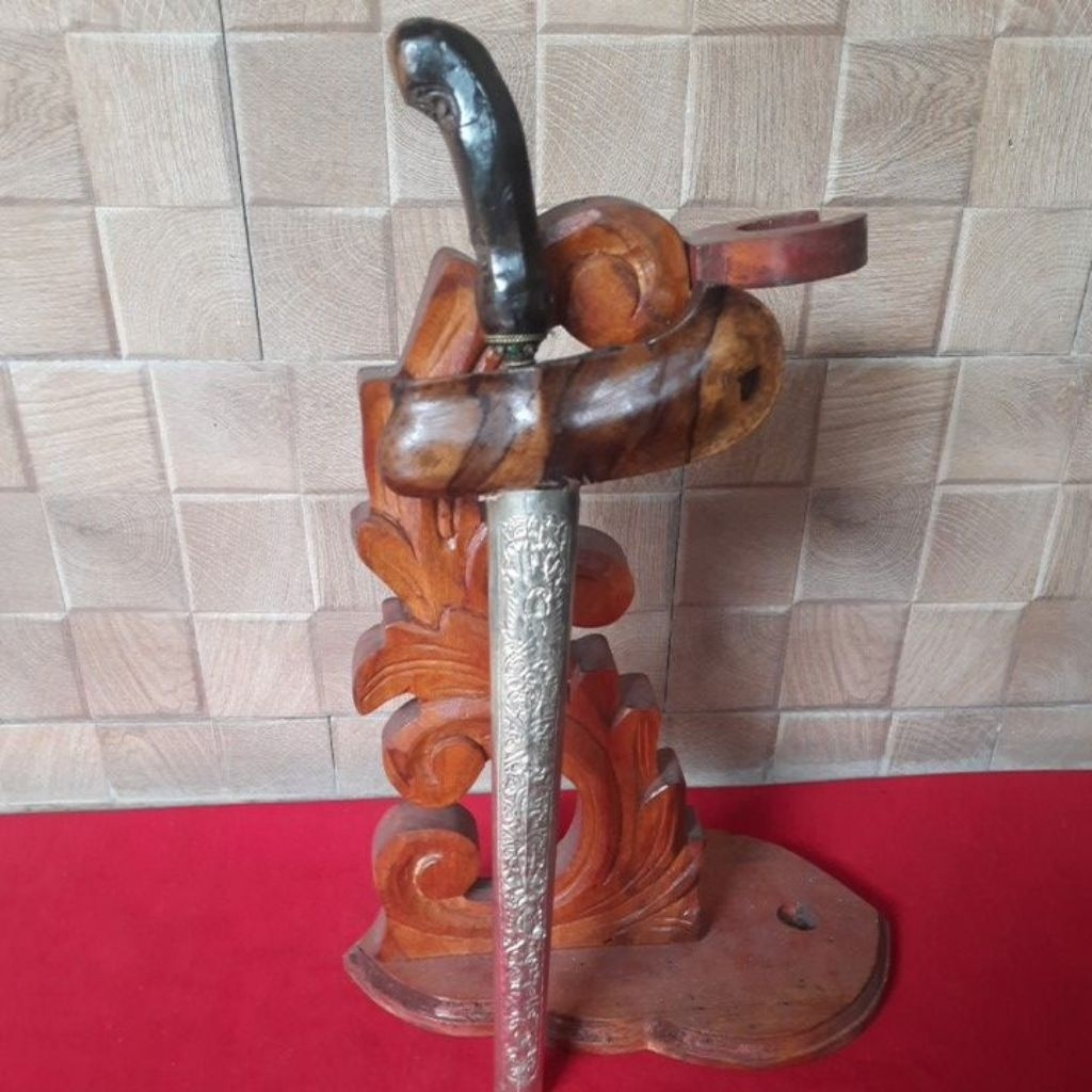 Keris Patrem Pulanggeni Lurus,Sepuh,Pamor ndeling Wahyu Tumurun,Pedaringan Kebak
