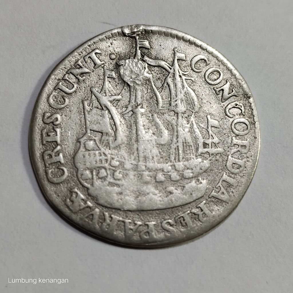 koin Silver 6 Stuiver Utrecht 1764 koin perak