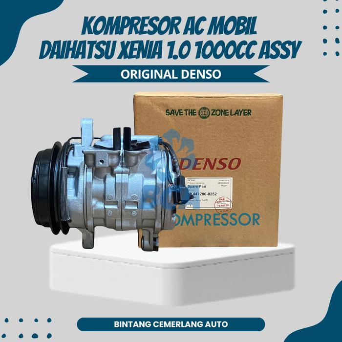 KOMPRESOR AC MOBIL DAIHATSU XENIA 1.0 1000 CC ASSY DENSO ASLI