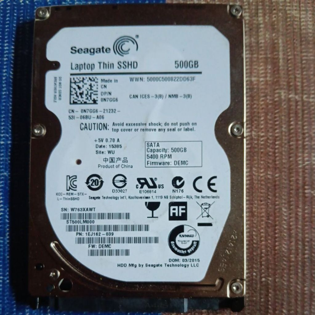 SSHD /HDD Laptop Thin Seagate 500gb