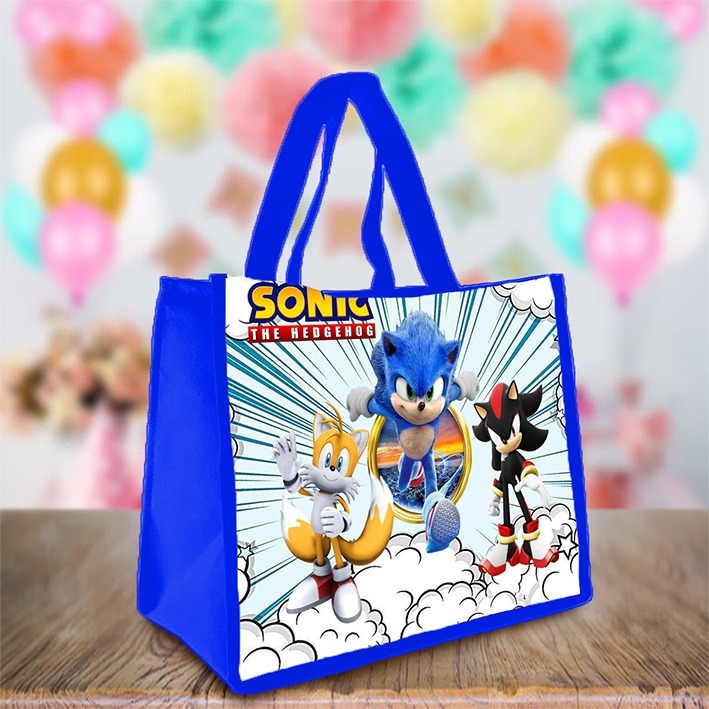 Goodie bag tas Besek Ultah Souvenir Ulang tahun SONIC 02 Custom
