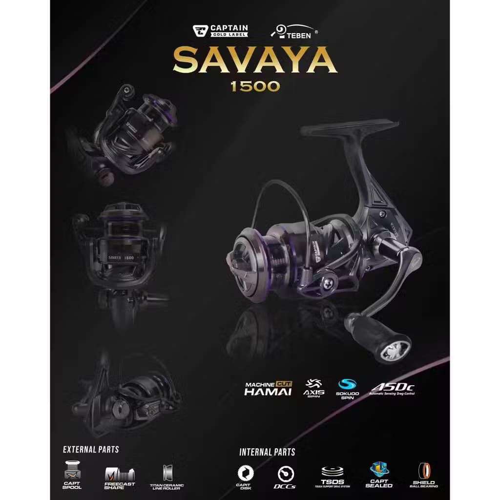 reel CAPTAIN SAVAYA 1500 POWER HANDLE (3WARNA) original 100%