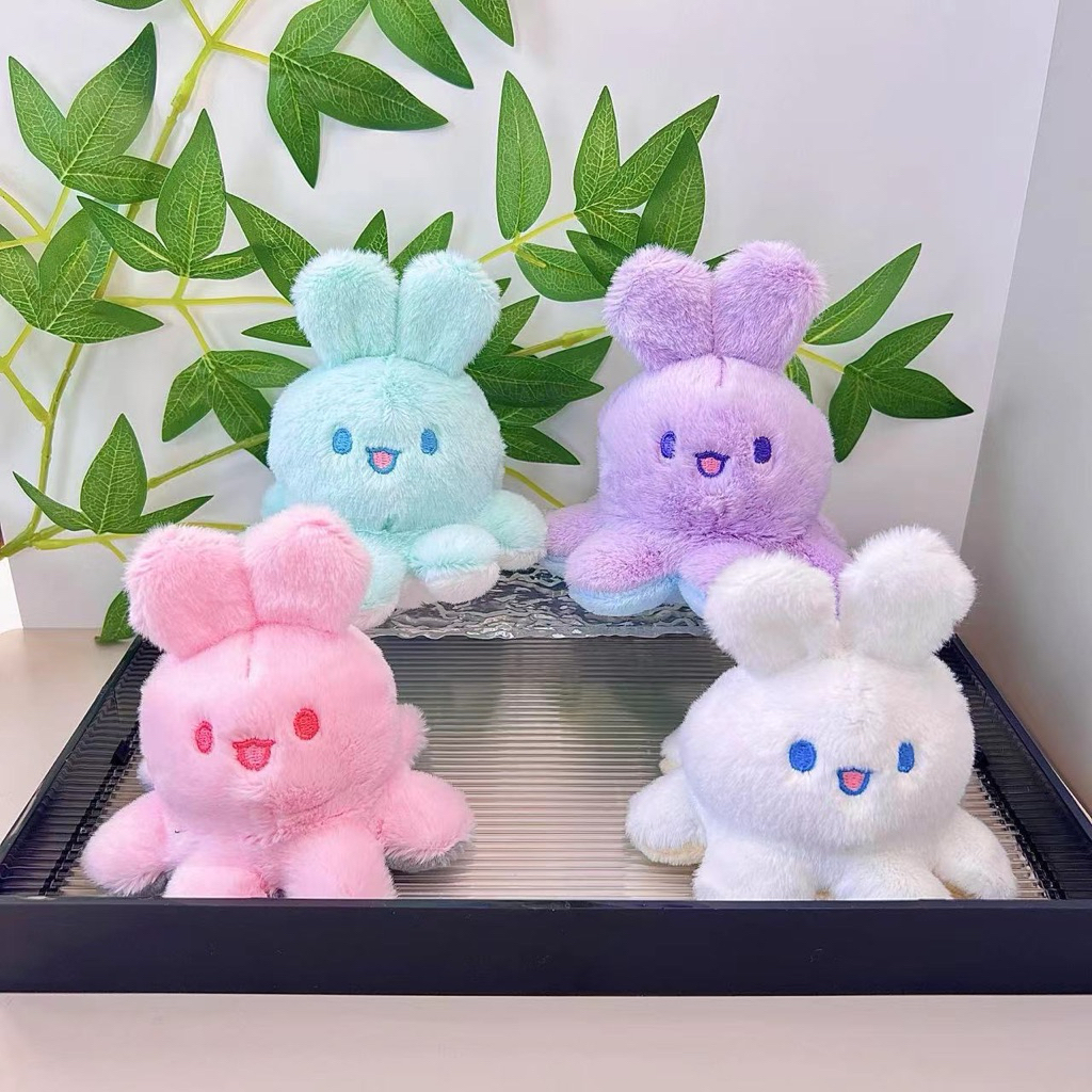 BONEKA GURITA KUCING MOOD PLUSH DOLL BAGCHARM 2 IN 1 Gantungan Lucu Gurita Kucing