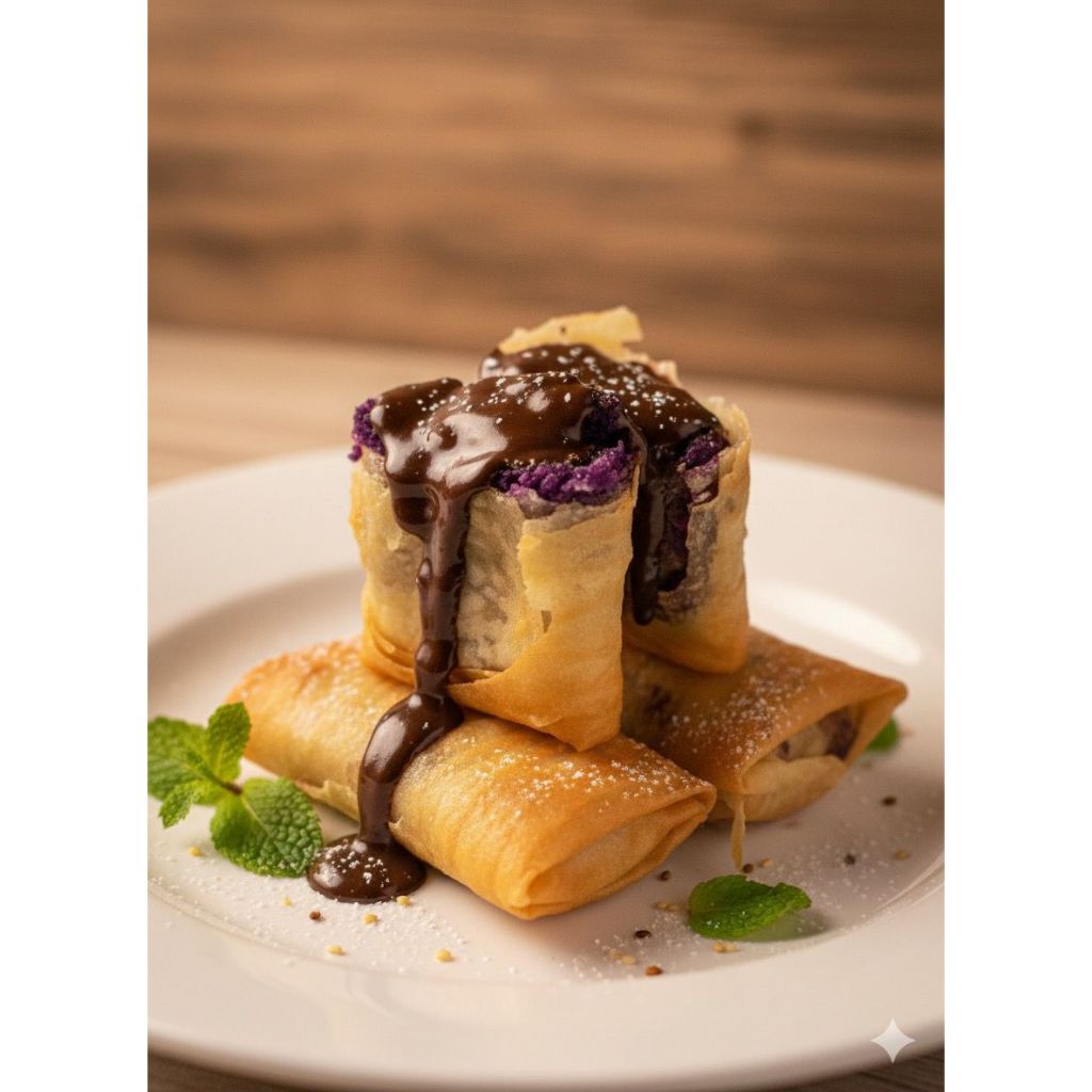 Lumpia Mertua-Lumpia Ubi Ungu Lumer-Lumpia Ubi Keju-Lumpia Ubi Coklat-Lumpia Ubi Mozarella-Isi 4 pcs