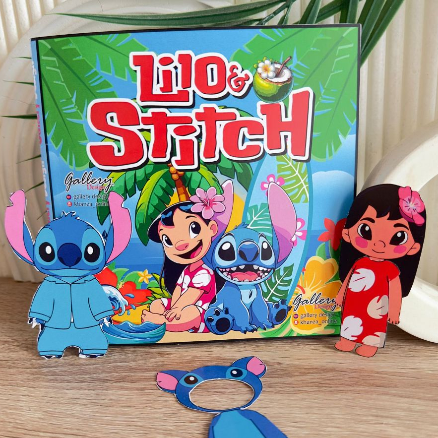 Lilo & Stitch Mainan Bongkar Pasang Paperdoll Terbaru Mainan Edukasi
